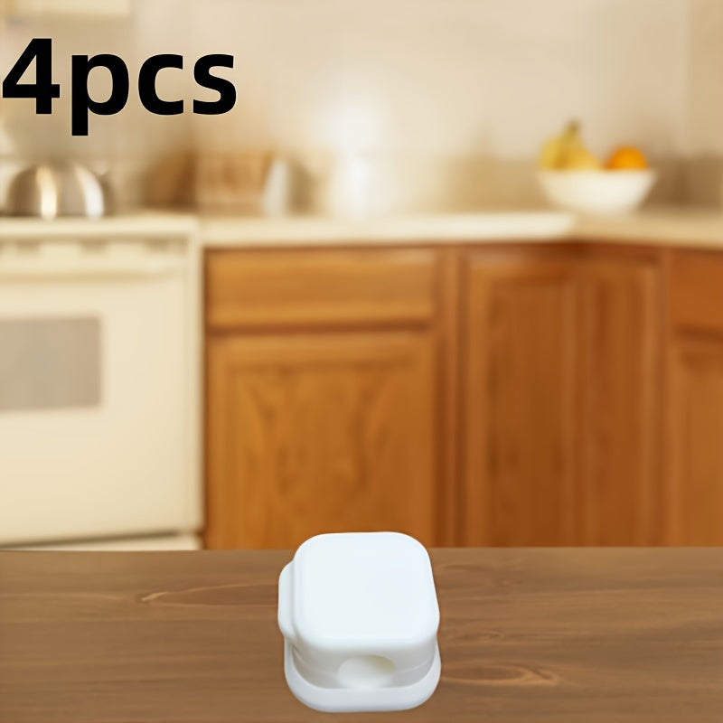 2/4/6 Stück PP Magnetische Kabelclips: Verstellbar, Rutschfester Kabelorganisator, Ladekabel Aufbewahrungsklip, für Ordentliches Büro, Auto und Zuhause Kabelfixierung Praktisches Gadget