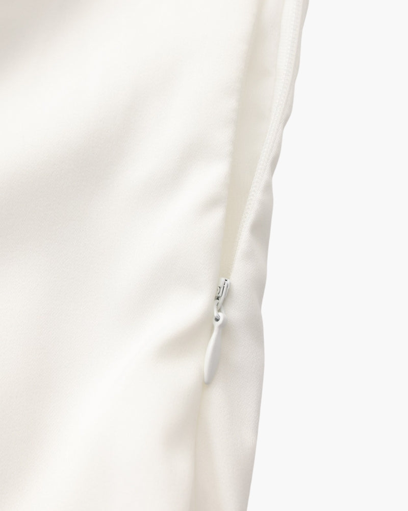 Perlenknopf Rüschenshirt Midi-Kleid