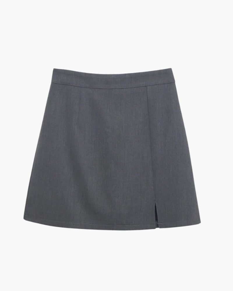 Oxford Straight Mini Skirt