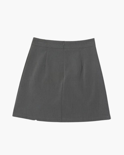 Oxford Straight Mini Skirt