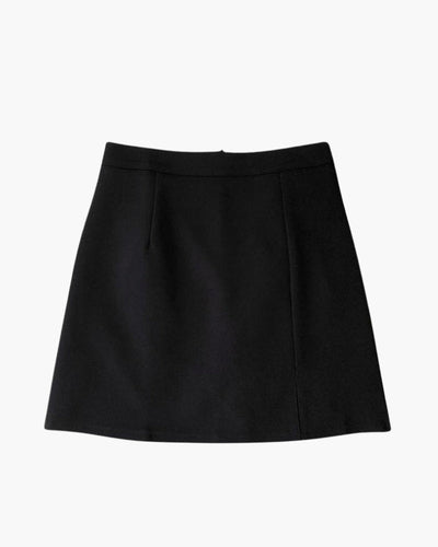 Oxford Straight Mini Skirt