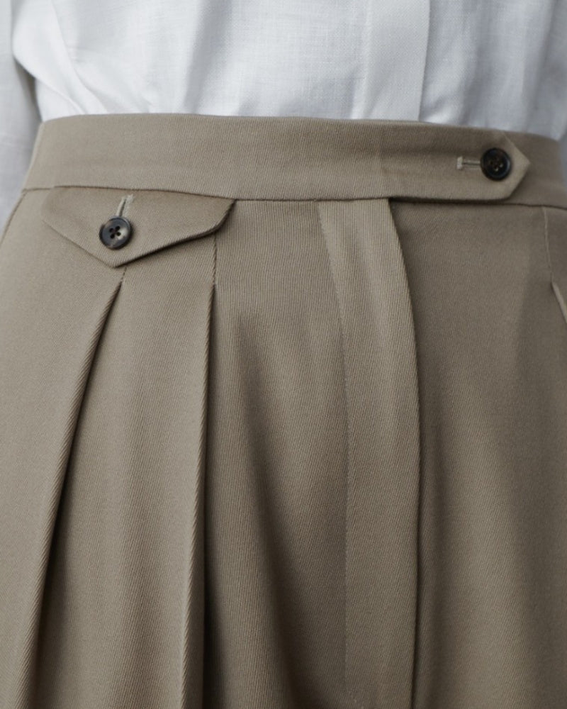 Gezellige oversized wollen broek